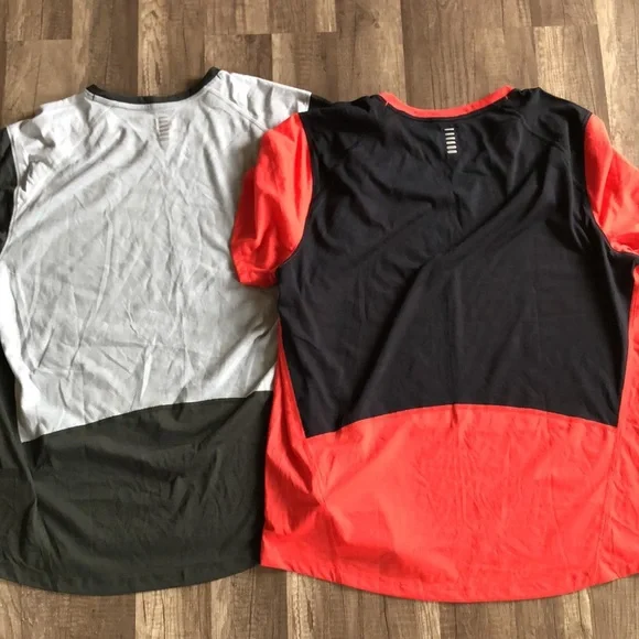 Under Armour Run Heat Gear New Tee Shirts XXL Orange and Army Green - Picture 7 of 11